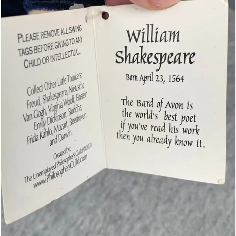William Shakespeare Little Thinkers Plush Doll Unemployed Philosophers Guild‎